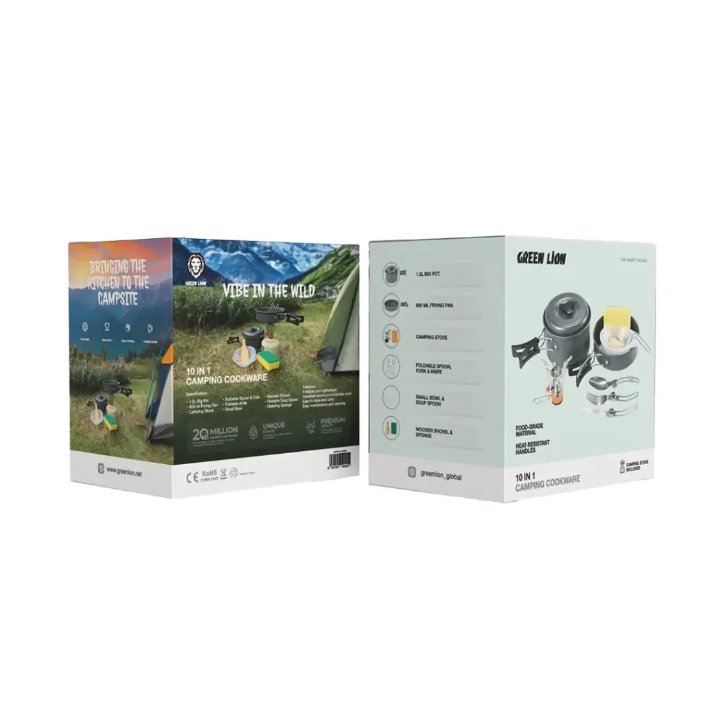 ظروف کمپینگ 10در1 گرین Green 10IN1 Camping Cookware